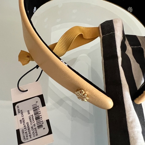 LELE SADOUGHI Camel Faux Leather Cher Headband main image 5